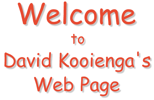 Welcome to David Kooienga's Web Page